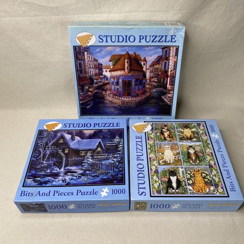 Jigsaw Puzzle Bundle x15 Joblot 1000 Pieces Christmas Hobby Unchecked Pastime — image 24