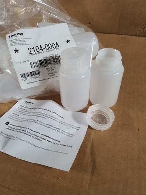New Nalgene Bottle Thermo Scientific 125 ml Wide Mouth  Screw Cap Bushcraft Army