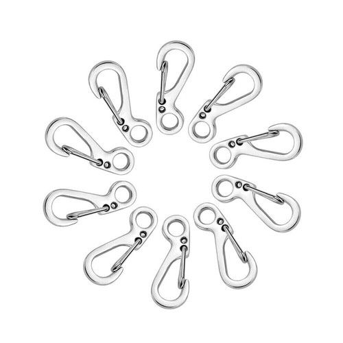 10-100X Stainless Steel Carabiner Clip,Carabina Clips Heavy Duty Snap Hook UK