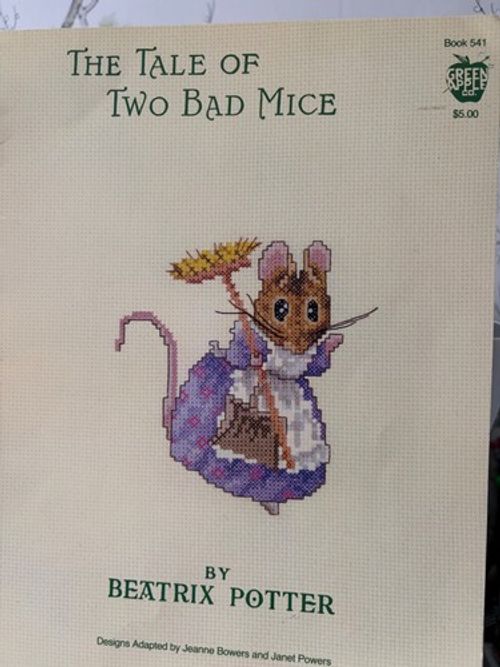 the tale of two bad mice cross stitch chart only  Beatrix potter year 1982