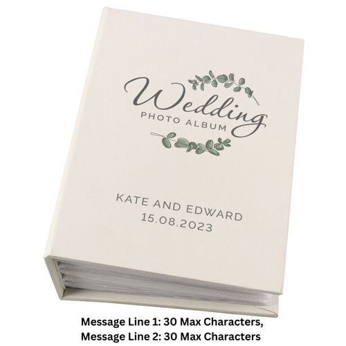 Personalised Botanical Wedding 6x4 Photo Album with Sleeves — image 1