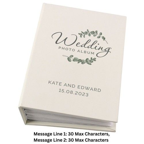 Personalised Botanical Wedding 6x4 Photo Album with Sleeves