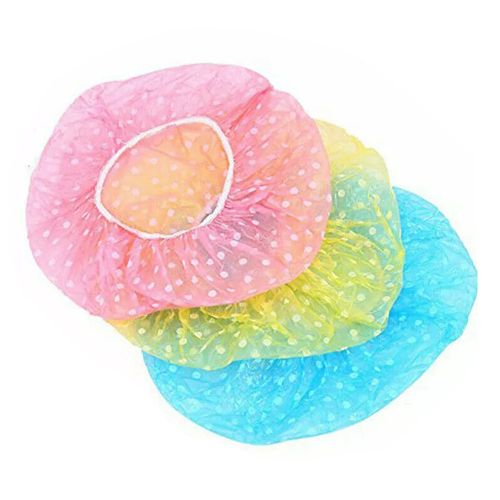 Shower Caps Reusable for Women, Waterproof, Shower Hat ( 3 Colours in a Pack ) — image 2
