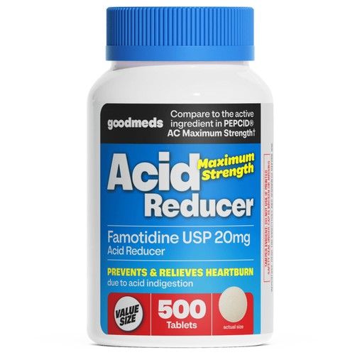 GoodMeds Heartburn Relief | Famotidine USP 20mg Acid Reducer | 500 Count
