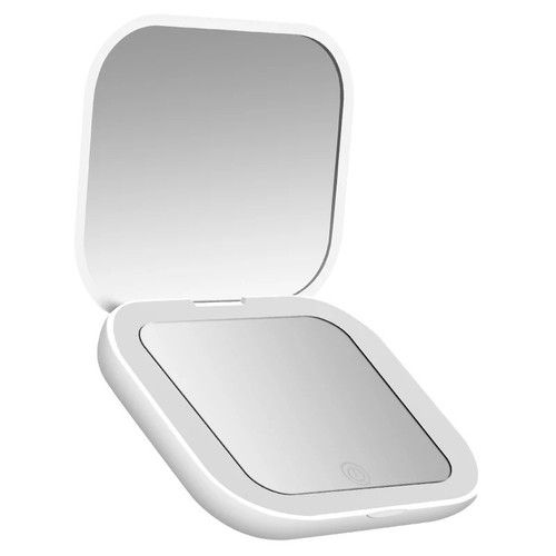 Cosmomiro Compact LED Travel Makeup Mirror 1X/2X Folding Pocket Mirror
