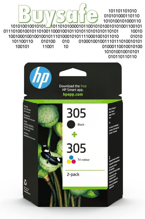 HP 305 2-pack Black/Tri-colour Original Ink Cartridges - 6ZD17AE — image 1