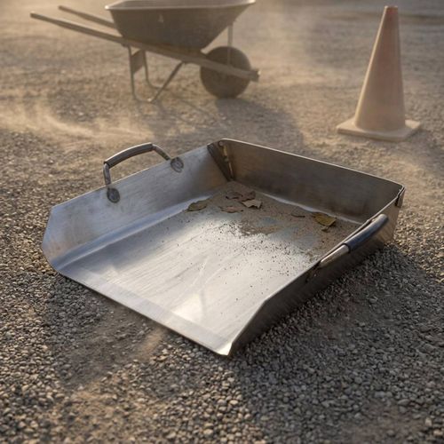Heavy-Duty Dustpan Wide Rectangular Steel Dustpan Long-Lasting for Outdoor — image 4