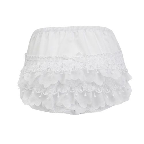 Baby Girls Lace Frilly Knickers Pants Nappy Cover White Pink 0 - 18M  16 Designs — image 1