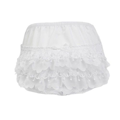 Baby Girls Lace Frilly Knickers Pants Nappy Cover White Pink 0 - 18M  16 Designs