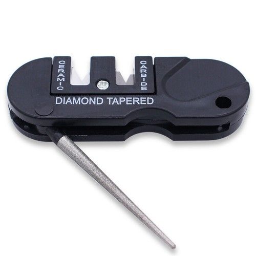 Portable Field Knife Sharper Pocket Two-Grit Sharpening Stone Bushcraft Camping