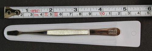 CKStamps: Showgard Stamp Tongs #903 Spade Tip 4 5/8"Long Tweezers W/Plastic Case