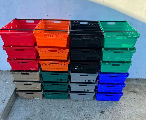 *** SPECIAL OFFER *** 10 x Bail Arm Crates / Bale Arm Plastic Stacking Boxes  — image 5