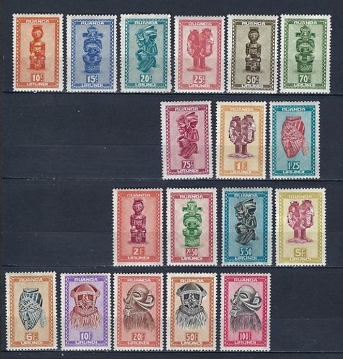 Rwanda Urundi 1948 MiNo. 109-128 not complete unused rubber with fold BM607