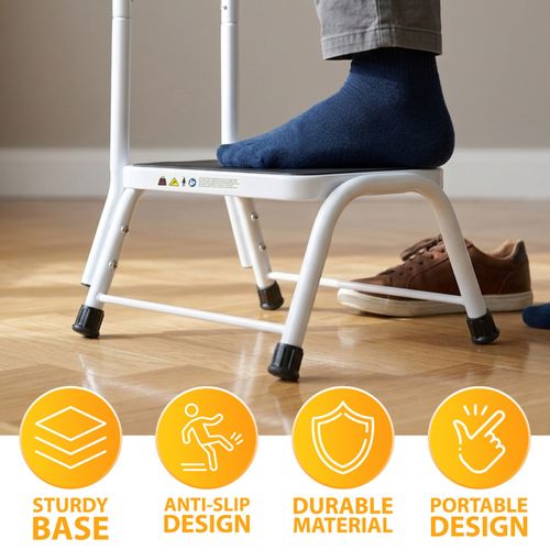 Kitchen Bath Safety Step Stool Mobility Support Handrail Aid Platform Slip Resis — image 6
