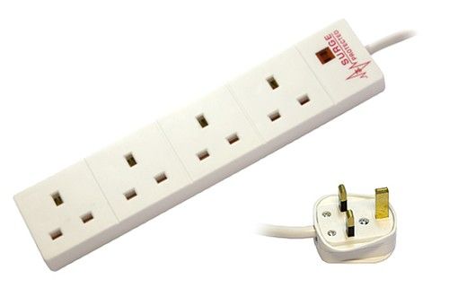 4 Way Anti Surge Spike Power Strip Protector Adaptor 2M Cable - SENT TODAY