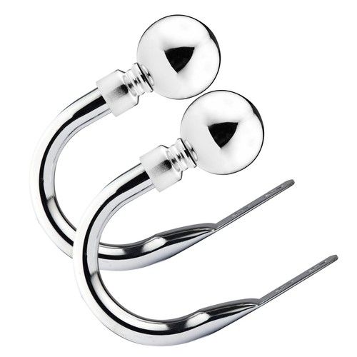 Pair of Hold Backs matching with Finials for Curtain Pole tiebacks