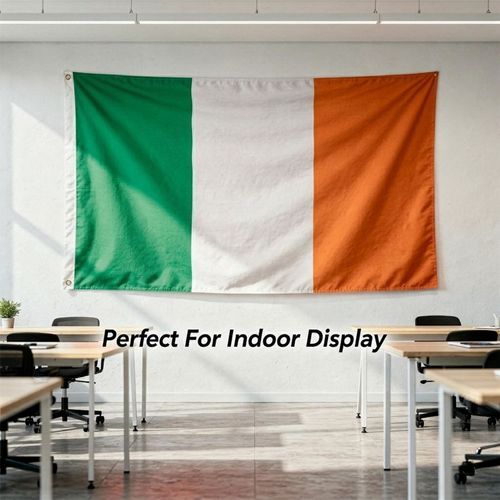 Large Irish Flag Ireland Republic Dublin St Patrick Day Football Rugby Fan 5x3ft — image 2