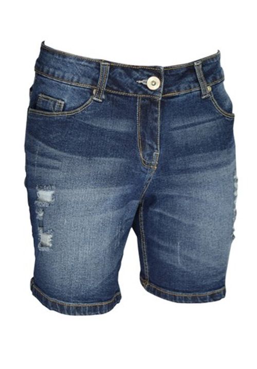 Womens Stretch Denim Shorts Mid Waist Summer Casual Boyfriend Hot Pant Size 8-20