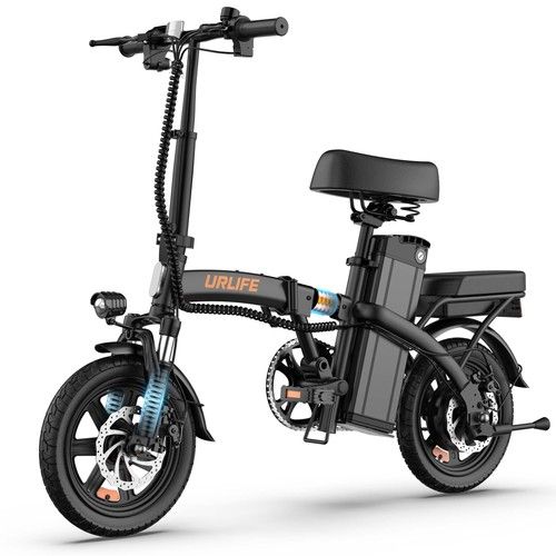 URLIFE 14" Foldable Electric Bike for Adults City Folding Ebike Motor 48V UK