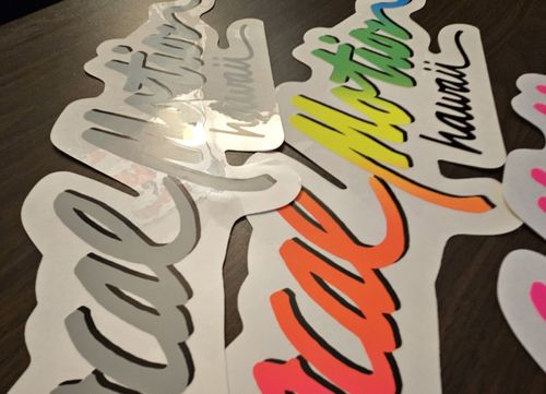 VTG Local Motion Hawaii Sticker Neon Fade, Pink, Gray 5"x18" 80s 90s Sticker Lot — image 8