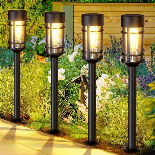 4x Solar Lights Outdoor Garden Solar Stake lights Patio Pathway Solar Lamp