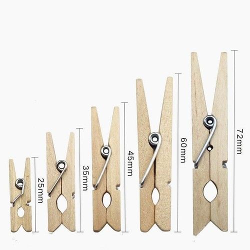 50pcs Mini Wooden Pegs Craft Hanging Wedding Photo Small Craft Clothes Clips