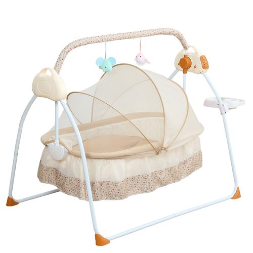 25KG Electric Bluetooth Auto-Swing Cot Baby Cradle Crib Infant Bed Rocking Chair — image 11