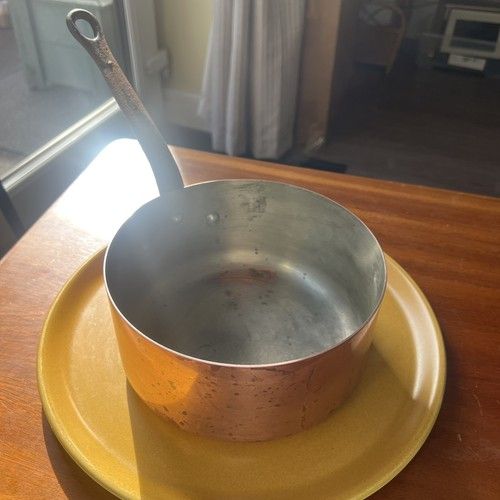 Les Cuivres de Faucogney French Copper Saucepan 18cm Rustic Boho Country Kitchen