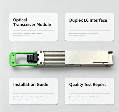 400Gb/s FR4 QSFP112 Fiber Optic Module 1271-1331nm Single-Mode Fiber LC 2km DDM
