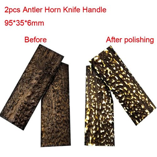 4PCS Deer Antler Knife Handle Scales DIY Material Slabs POM Resin Sword Making — image 5