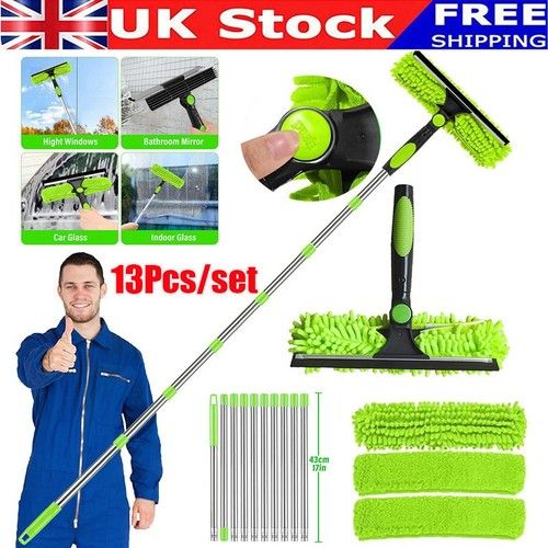 4.5M Telescopic Extendable Window Cleaner Equipment Glass Cleaning Squeegee🔥🔥
