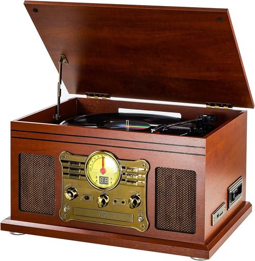 10-in-1 Bluetooth Record Player Multifunctional 3-Speed Turntable Vinyl Record — image 1
