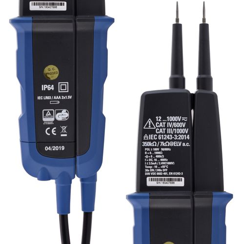 2 Pole Voltage Continuity Detector 1000V RCD TESTER phase rotation + FLASHLIGHT — image 7