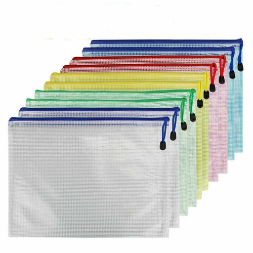 A4 Plastic Waterproof Document Wallets Files Folder Zip Lock Bags Pouch Office — image 5
