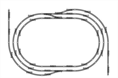 Hornby or Peco Job Lot 00 Nickel Silver Track Double Oval + Outer Sidings 