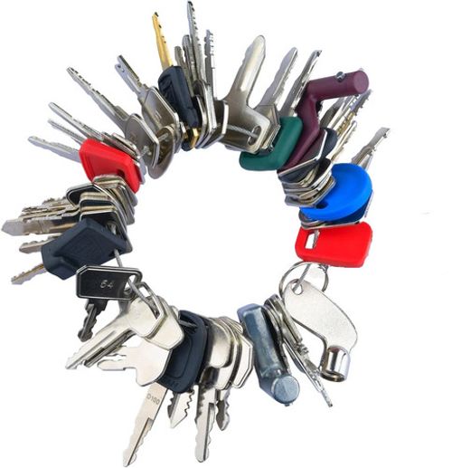 56 Master Plant Keys Set Excavator Caterpillar JCB Case JS Komatsu Kubota Yanmar