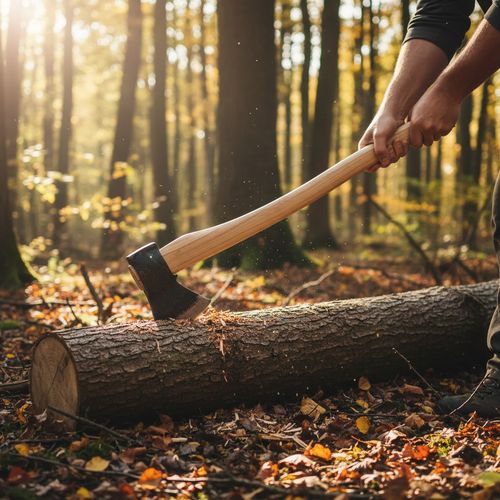 HARDWOOD REPLACEMENT WOODEN AXE HANDLE 36" SOLID BEECH SHAFT WOOD FELLING — image 5