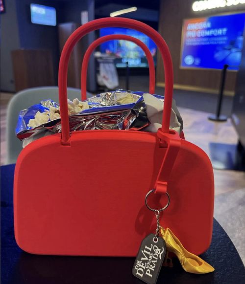 The Devil Wears Prada Red Bag Popcorn Holder 3D Printed — image 3