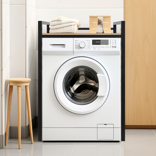 Adjustable Washer Dryer Stack Stands, Height Over The Washer Storage Shelf Black — image 3