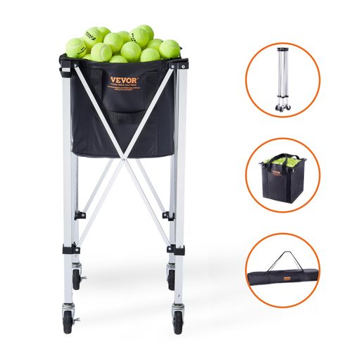 VEVOR Tennis Ball Hopper Basket Teaching Tennis Ball Cart with Wheels 180 Balls — image 10