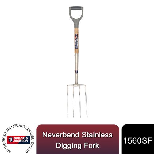 Spear & Jackson 1560SF Neverbend Stainless Digging Fork - Heavy Duty Garden Tool — image 1