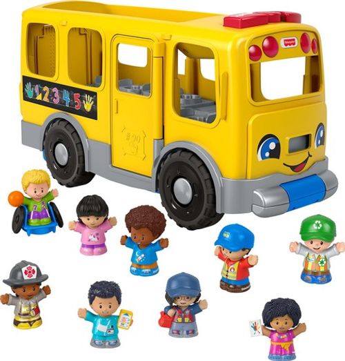 Fisher-Price Little People Toddler Toy Big Yellow School Bus & Community Heroes