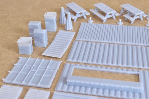 Container Based Cafe Scene Set OO GAUGE 1:76 Model Railway Scenery Decoration — image 9