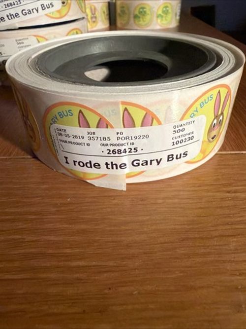 Stagecoach South West Hop122 Gary The Rabbit ‘I Rode the Gary Bus’ Sticker Reel