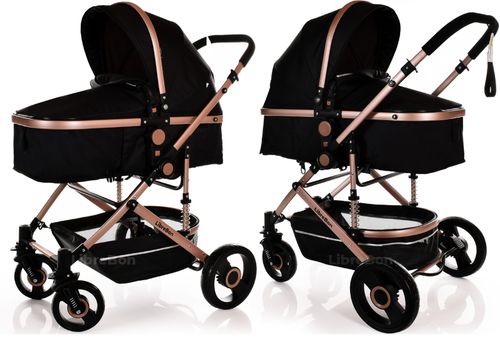 LIBREBON Baby Pram WITH CAR SEAT Buggy 3 in 1 Travel System Pushchair Up To 22Kg — image 4