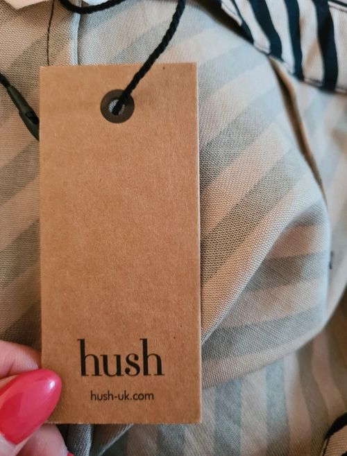 Hush Women's Reema Maxi Skirt Black/Cream Diagonal Stripe UK12 New with Tags — image 10