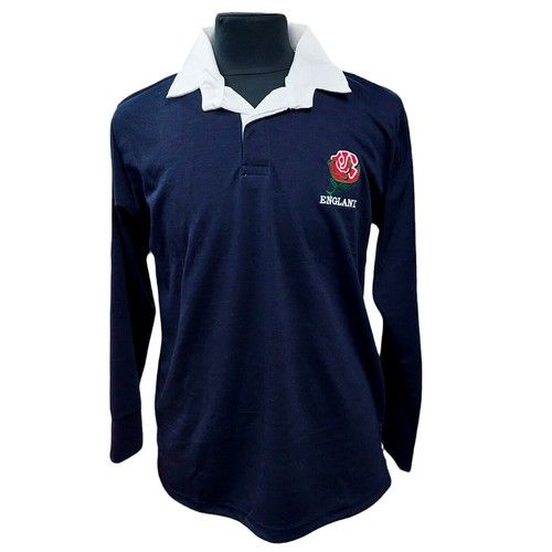 Dark blue England Rugby Shirt Navy Retro Classic Traditional English Top