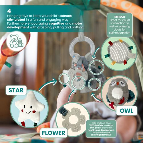 Kyoot Owl Clip On Hanging Soft Baby Toy for Pram Cot Car Seat Crib Buggy Chair — image 3