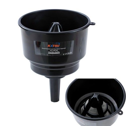 KATSU Tools Portable Fuel Filter Funnel Diesel Water Separator