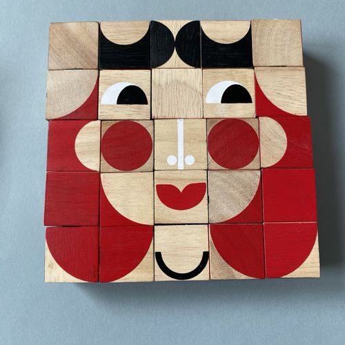 Miller Goodman Mini Face maker Wooden Bricks Shape Puzzle Toy — image 5